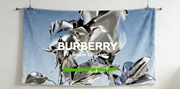 Burberry Metallic Rose Print Flannel Sofa Throw Blanket B209